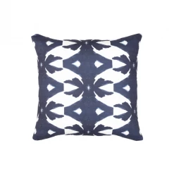 Laura Park Designs BED & SOFA Palm Navy Linen Throw Pillow