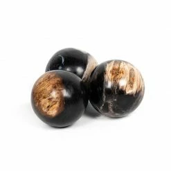 Four Hands Petrified Wood Balls, Set Of 3 GIFTS