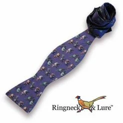 Ringneck & Lure Elephants Navy Blue Bow Tie