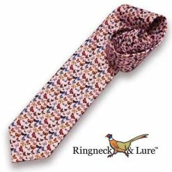 Ringneck & Lure Butterflies Light Violet Necktie