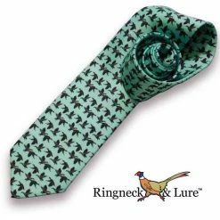 Ringneck & Lure Mallards Aqua Necktie MENSWEAR & ESSENTIALS