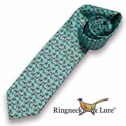 Ringneck & Lure Rams Robin Egg Blue Necktie