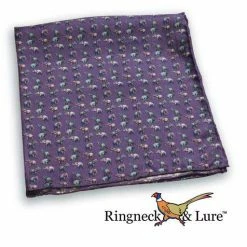Ringneck & Lure MENSWEAR & ESSENTIALS Elephants Navy Pocket Square