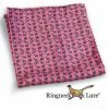 Ringneck & Lure Elephants Raspberry Pocket Square MENSWEAR & ESSENTIALS