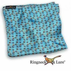 Ringneck & Lure MENSWEAR & ESSENTIALS Fly Lures Cerulean Pocket Square