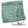 Ringneck & Lure Lake Lures Teal Pocket Square