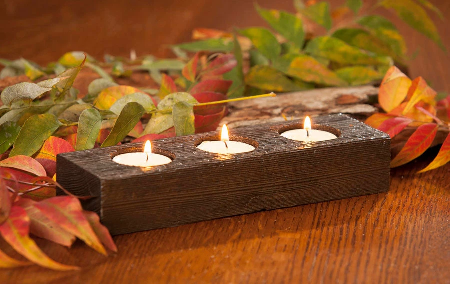 Blue Valley Woodworks Reclaimed Tea Light Candle Holder PERSONAL PAMPERING 1 Blue Valley Woodworks Reclaimed Tea Light Candle Holder PERSONAL PAMPERING