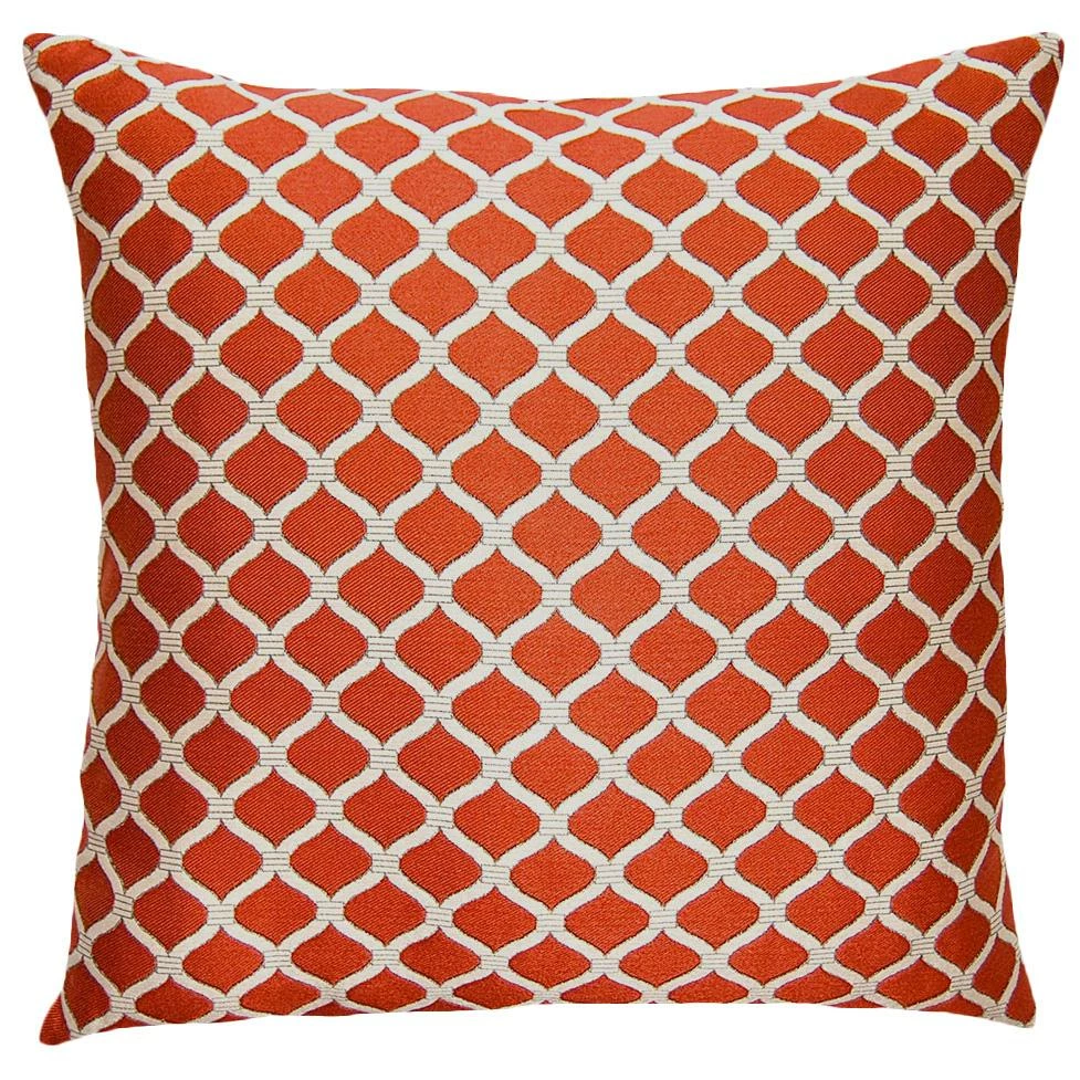 Square Feathers Red Chain Throw Pillow BED & SOFA 1 Square Feathers Red Chain Throw Pillow BED & SOFA