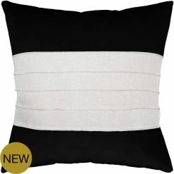 Square Feathers Reese Black Bone Throw Pillow BED & SOFA