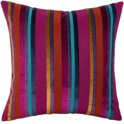 Square Feathers Caravan Stripe Throw Pillow