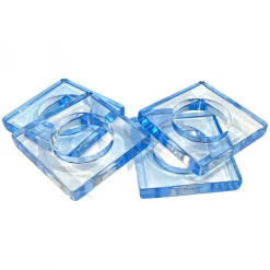 Laura Park Designs Acrylic Napkin Ring Set - Light Blue