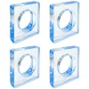Laura Park Designs Acrylic Napkin Ring Set - Light Blue