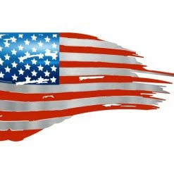 Precision Metal Art Tattered American Flag