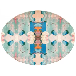 Laura Park Designs Monet's Garden Blue Melamine Serving Platter