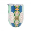 Laura Park Designs Monet's Garden Navy Wine Tumbler TABLE & DRINKWARE