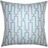 Square Feathers Teal Maze Throw Pillow BED & SOFA