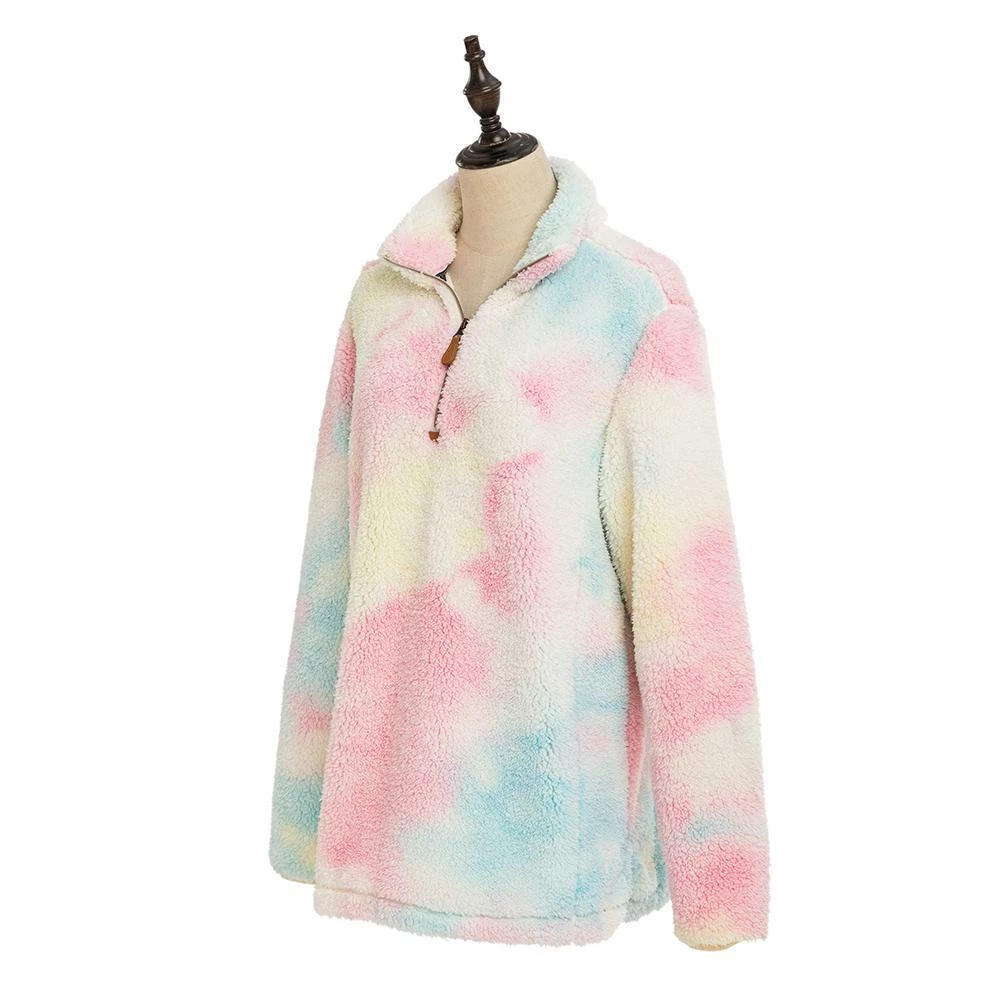 Katydid TEES, TOPS & PULLOVERS Tie Dye Faux Fur Women's Sherpa Pullover (#1) 5 Katydid TEES, TOPS & PULLOVERS Tie Dye Faux Fur Women's Sherpa Pullover (#1)