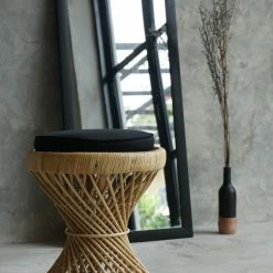 Padma's Plantation Vintage Rattan Stool