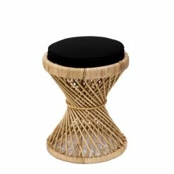 Padma's Plantation Vintage Rattan Stool