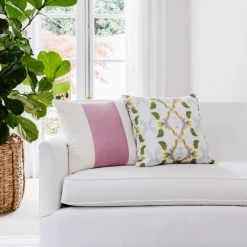 Laura Park Designs Pink Velvet Panel Pillow