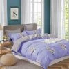Azure Mango Kaufman Lily Purple Floral 100% Cotton Reversible Comforter Set BED & SOFA