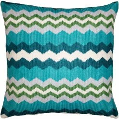Square Feathers BED & SOFA Zigzag Oasis Throw Pillow
