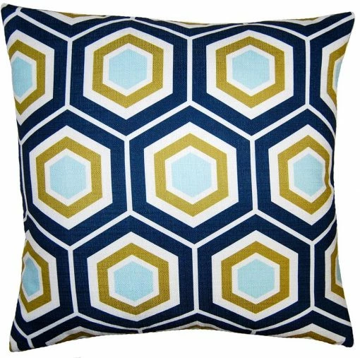 Square Feathers BED & SOFA Atlantic Hex Throw Pillow