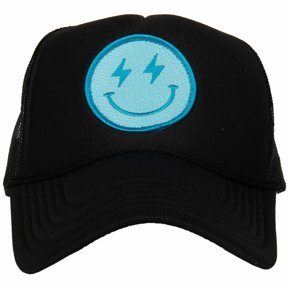 Katydid Turquoise Lightning Happy Face Foam Trucker Hat CAPS & HATS 2 Katydid Turquoise Lightning Happy Face Foam Trucker Hat CAPS & HATS