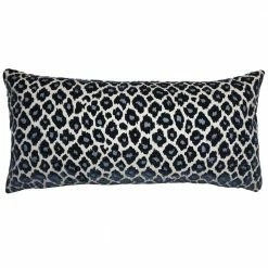 Square Feathers Blue Cheetah Throw Pillow BED & SOFA