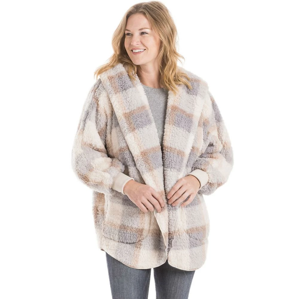 Katydid Blue Plaid Lightweight Body Wrap With Hoodie 2 Katydid Blue Plaid Lightweight Body Wrap With Hoodie