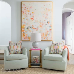 Laura Park Designs Brooks Avenue Navy Linen Pillow BED & SOFA