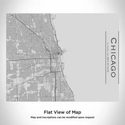 Cyan Castor Engraved Map Bottle Bamboo Top - Chicago Drinkware