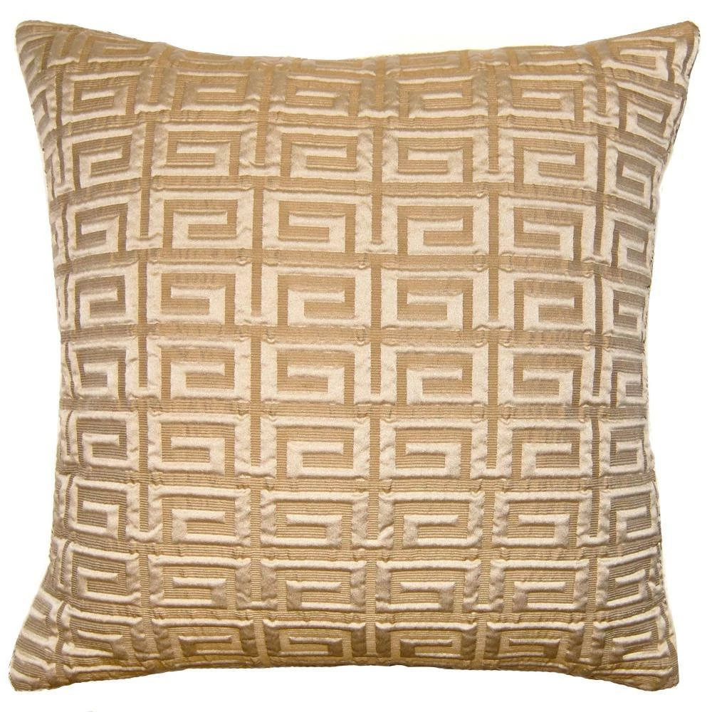 Square Feathers Conrad Greek Key Throw Pillow BED & SOFA 1 Square Feathers Conrad Greek Key Throw Pillow BED & SOFA