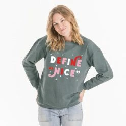 Katydid Define Nice Corded Christmas Sweatshirt
