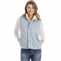 Katydid Quilted Reversible Sherpa Vest With Pockets TEES, TOPS & PULLOVERS