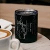 Jace Engraved Insulated Matte Black Map Cup - Dallas