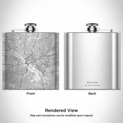 Cyan Castor Grooms Man Gift Hip Flask 6 Oz. Drinkware