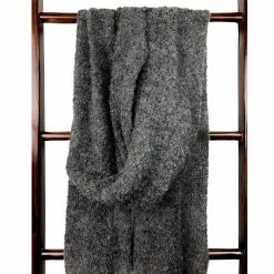 Ariel JEWELRY & ACCESSORIES Charcoal Ultra Plush Alpaca Scarf
