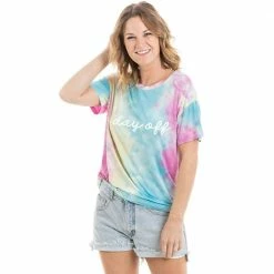 Katydid TEES, TOPS & PULLOVERS Day Off Women's Tie Dye Graphic T-Shirt