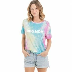 Katydid Dog Mom Tie Dye Graphic T-Shirt TEES, TOPS & PULLOVERS