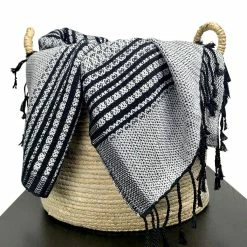 Ariel Silver Cambodia Tapestry Throw