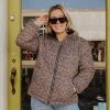 Katydid Leopard Reversible Puffer Jacket TEES, TOPS & PULLOVERS