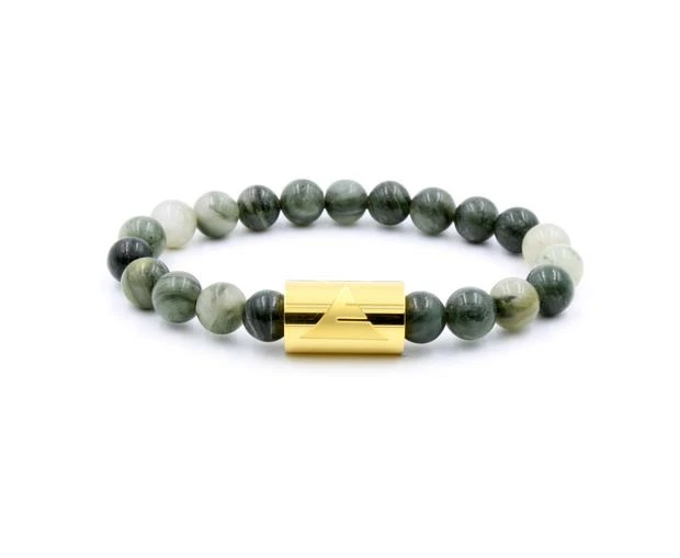 Everwood Company Green Line Jasper Beaded Bracelet 2 Everwood Company Green Line Jasper Beaded Bracelet