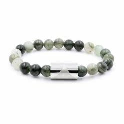 Everwood Company Green Line Jasper Beaded Bracelet