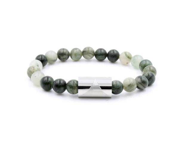Everwood Company Green Line Jasper Beaded Bracelet 1 Everwood Company Green Line Jasper Beaded Bracelet