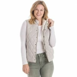 Katydid Quilted Reversible Sherpa Vest With Pockets TEES, TOPS & PULLOVERS
