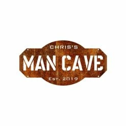 Precision Metal Art Personalized Man Cave Sign
