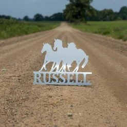 Precision Metal Art Running Horse Monogram