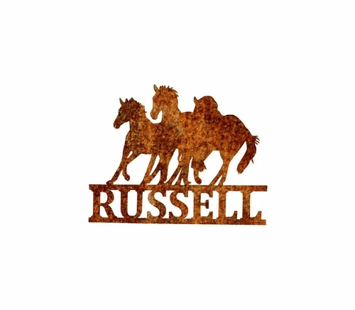 Precision Metal Art Running Horse Monogram 5 Precision Metal Art Running Horse Monogram