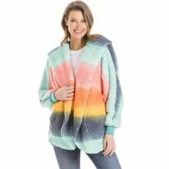 Katydid TEES, TOPS & PULLOVERS Rainbow Lightweight Body Wrap With Hoodie